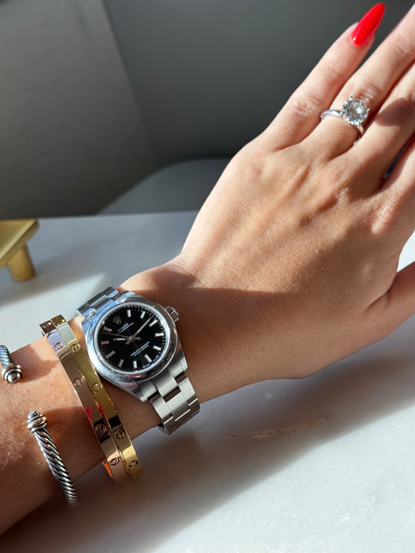 Gold Thin Bangle